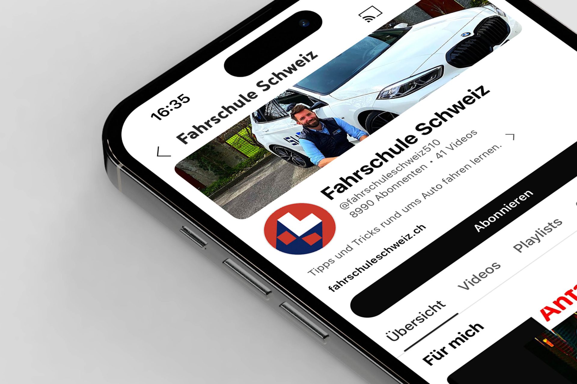 Fahrschule Schweiz – Projektansicht 4
