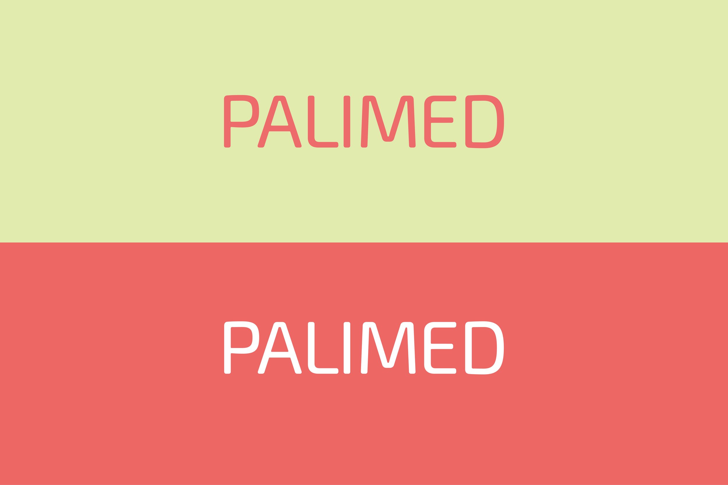 Farbwelt und Schrift des Palimed-Erscheinungsbildes